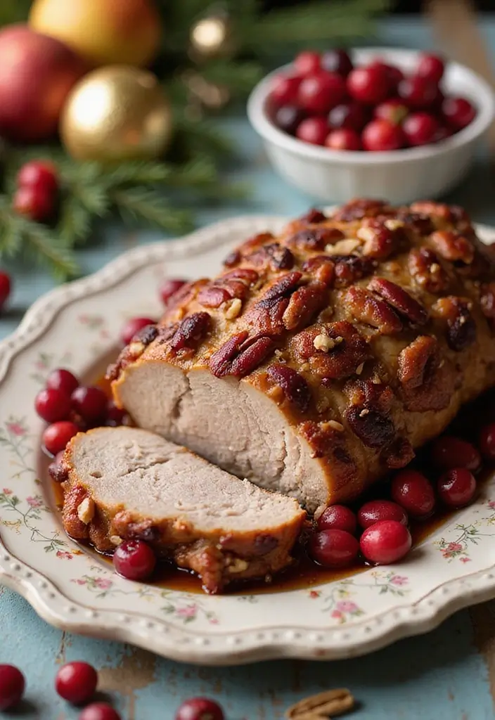 28 Juicy Pork Roast Recipes That Win Family Dinner Every Time - 22. Cranberry Pecan Pork Roast