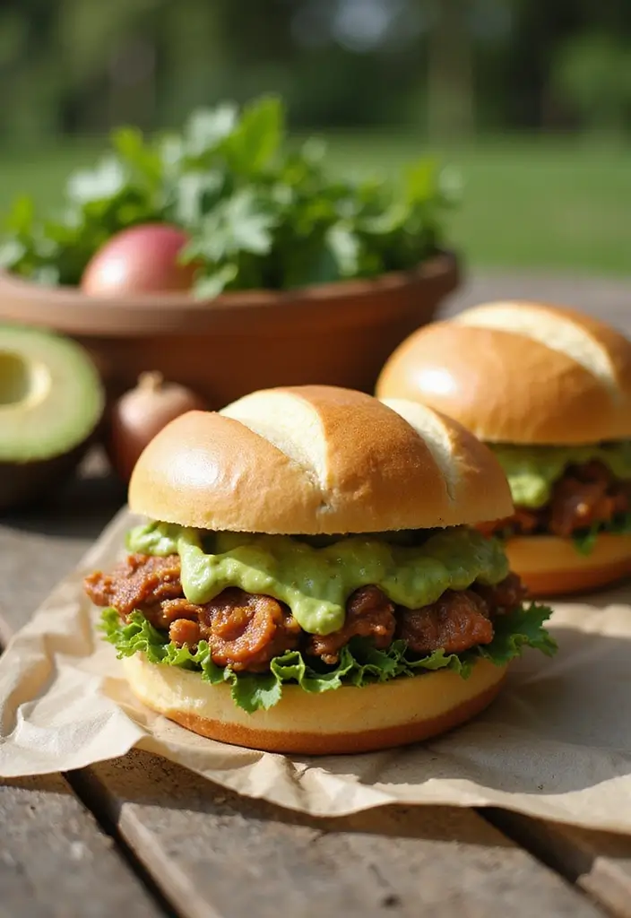 28 Pulled Pork Sandwich Recipes That Are Backyard Favorites - 11. Pulled Pork Sandwich with Avocado Crema