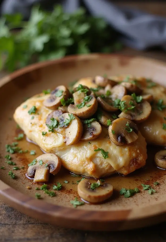 28 Sheet Pan Chicken Recipes That Save Weeknights Fast - 17. Garlic Parmesan Chicken with Mushrooms