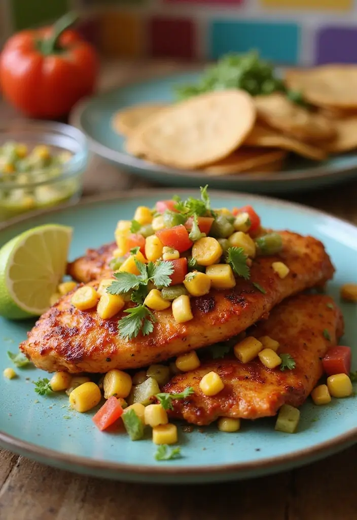 28 Sheet Pan Chicken Recipes That Save Weeknights Fast - 18. Chipotle Chicken with Corn Salsa