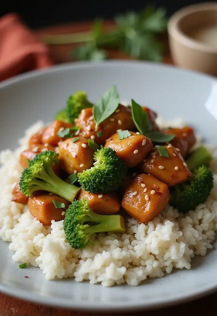 28 Sheet Pan Chicken Recipes That Save Weeknights Fast - 20. Sesame Chicken with Broccoli and Rice