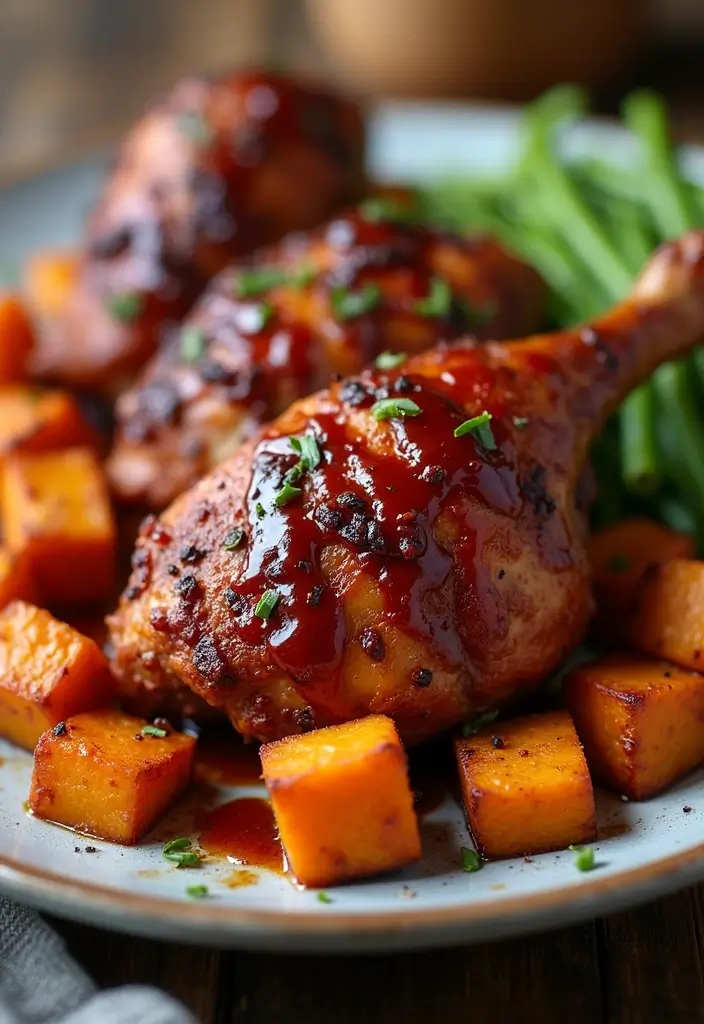 28 Sheet Pan Chicken Recipes That Save Weeknights Fast - 4. BBQ Chicken with Sweet Potatoes