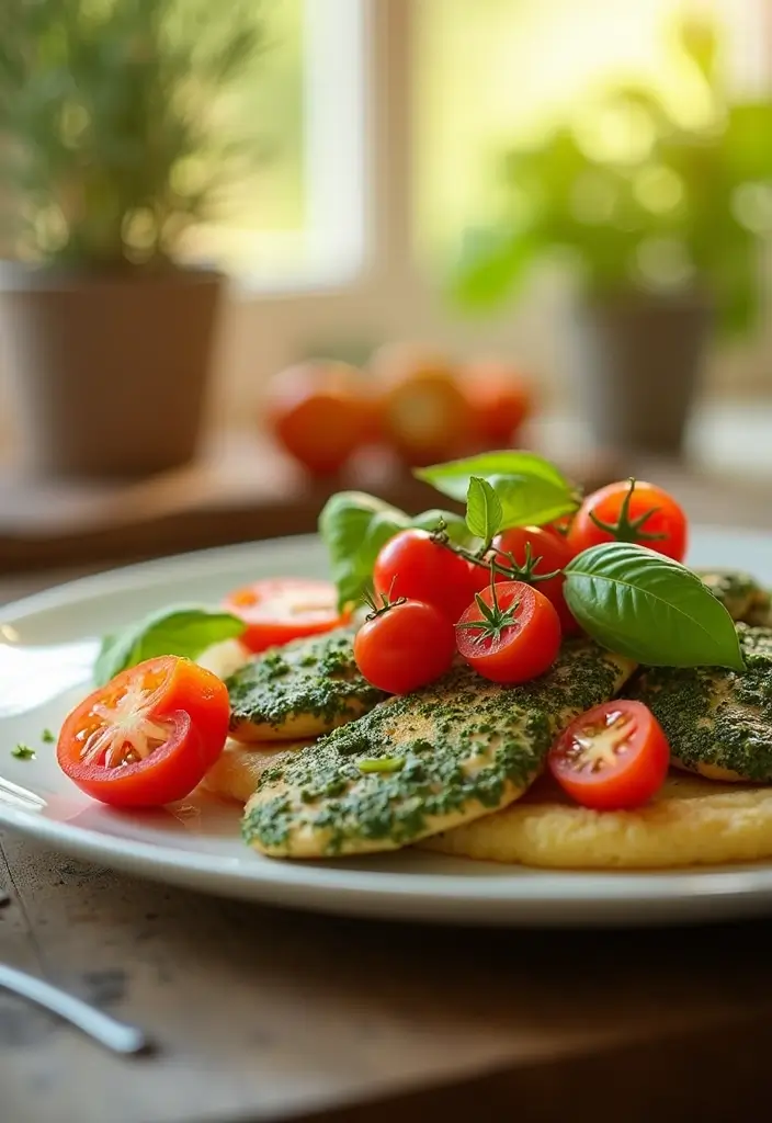 28 Sheet Pan Chicken Recipes That Save Weeknights Fast - 6. Pesto Chicken with Cherry Tomatoes