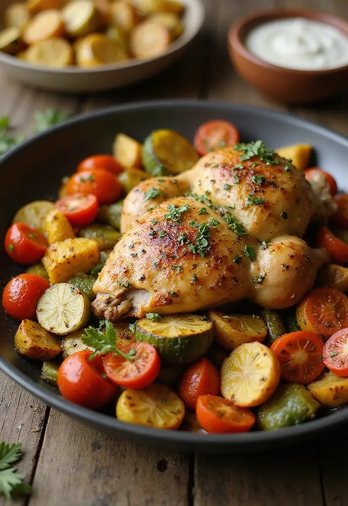 28 Sheet Pan Chicken Recipes That Save Weeknights Fast - 9. Italian Herb Chicken with Roasted Vegetables