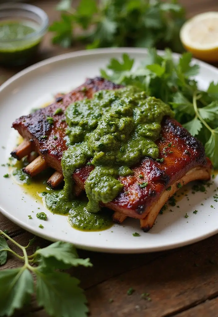 28 Smoked Rib Recipes That Rock Summer Cookouts - 18. Chimichurri Smoked Ribs