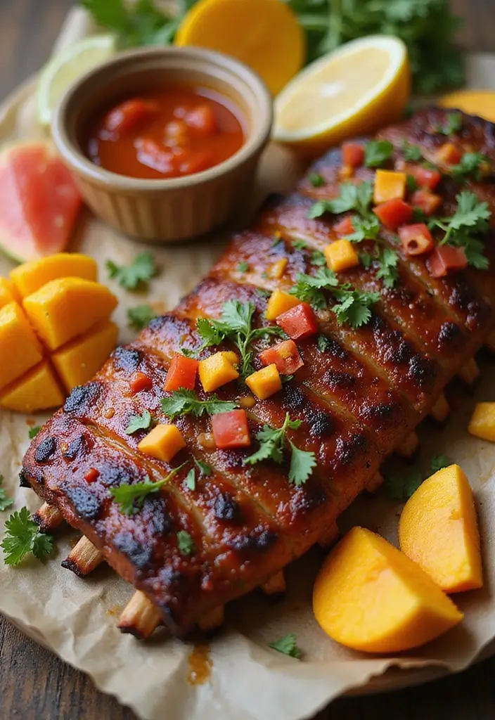 28 Smoked Rib Recipes That Rock Summer Cookouts - 23. Habanero Mango Smoked Ribs