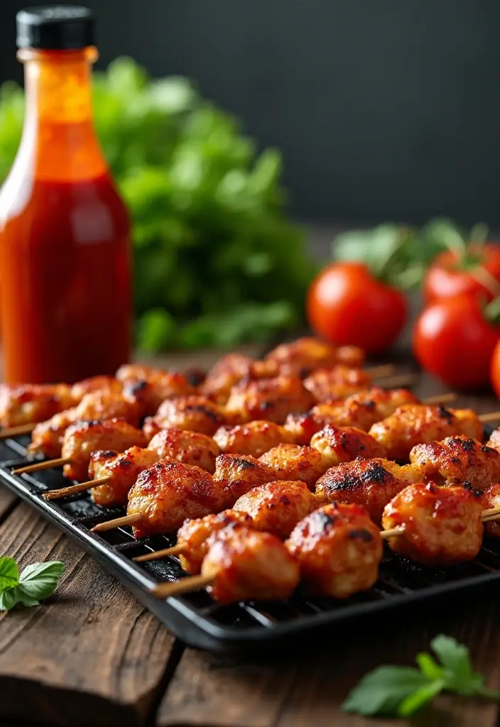 28 Spiced Meat Kebab Recipes That Light Up BBQ Nights - 19. Spicy BBQ Chicken Kebabs