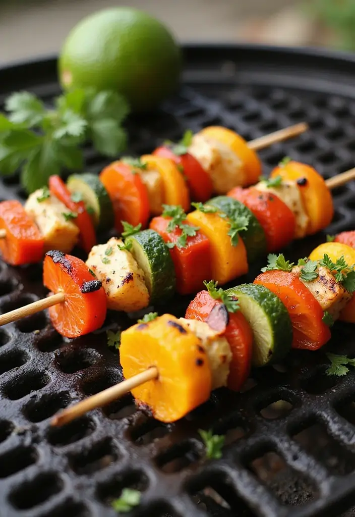 28 Spiced Meat Kebab Recipes That Light Up BBQ Nights - 27. Citrus Herb Grilled Vegetable Kebabs