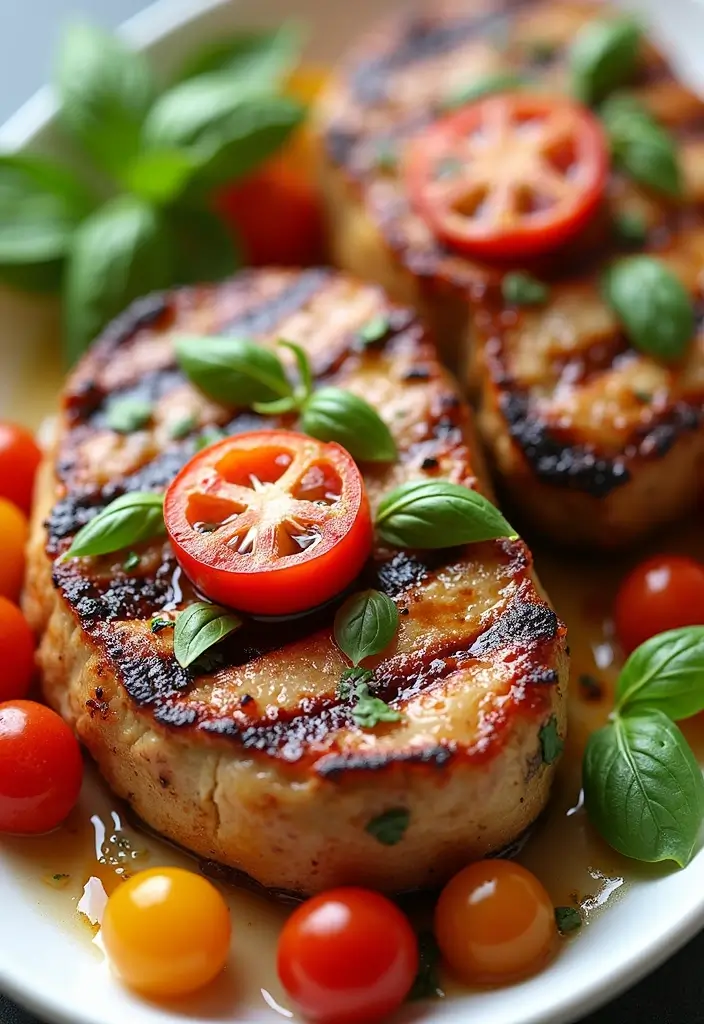 29 Grilled Pork Chop Recipes That Sizzle With Flavor - 17. Tomato Basil Grilled Pork Chops