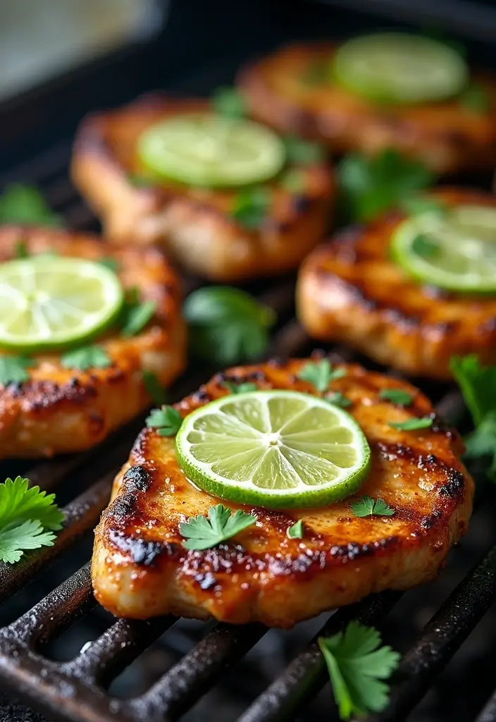 29 Grilled Pork Chop Recipes That Sizzle With Flavor - 24. Cilantro Lime Grilled Pork Chops
