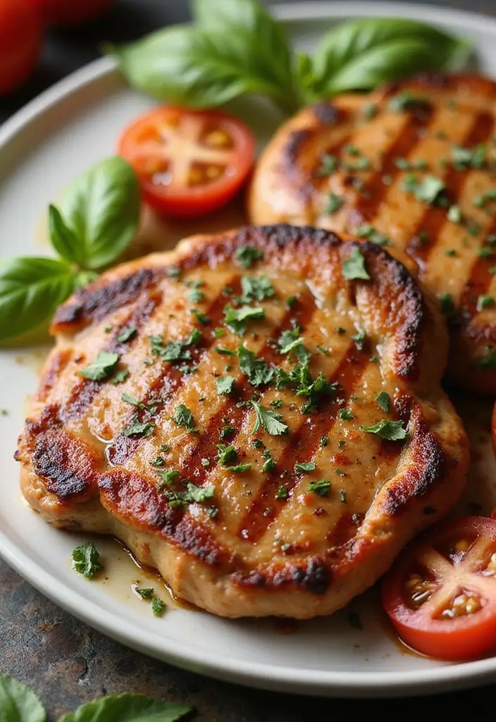 29 Grilled Pork Chop Recipes That Sizzle With Flavor - 27. Tomato Herb Grilled Pork Chops