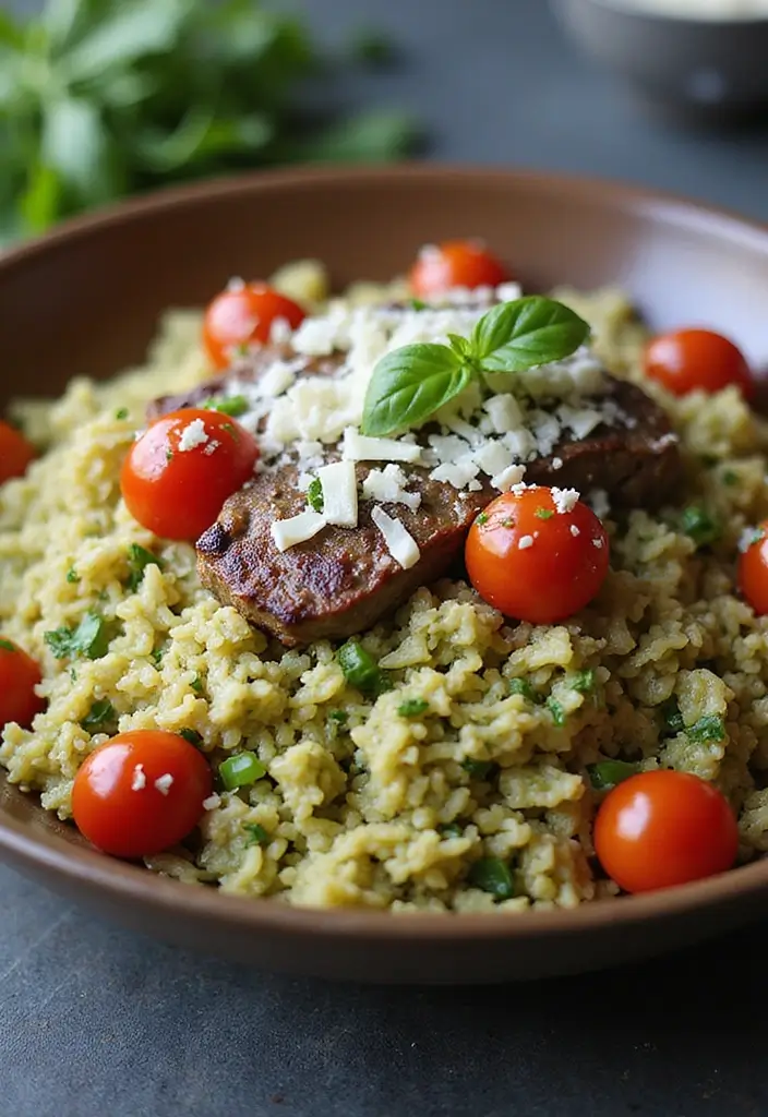 29 Steak Fried Rice Recipes That Beat Takeout Every Time - 16. Pesto Steak Fried Rice