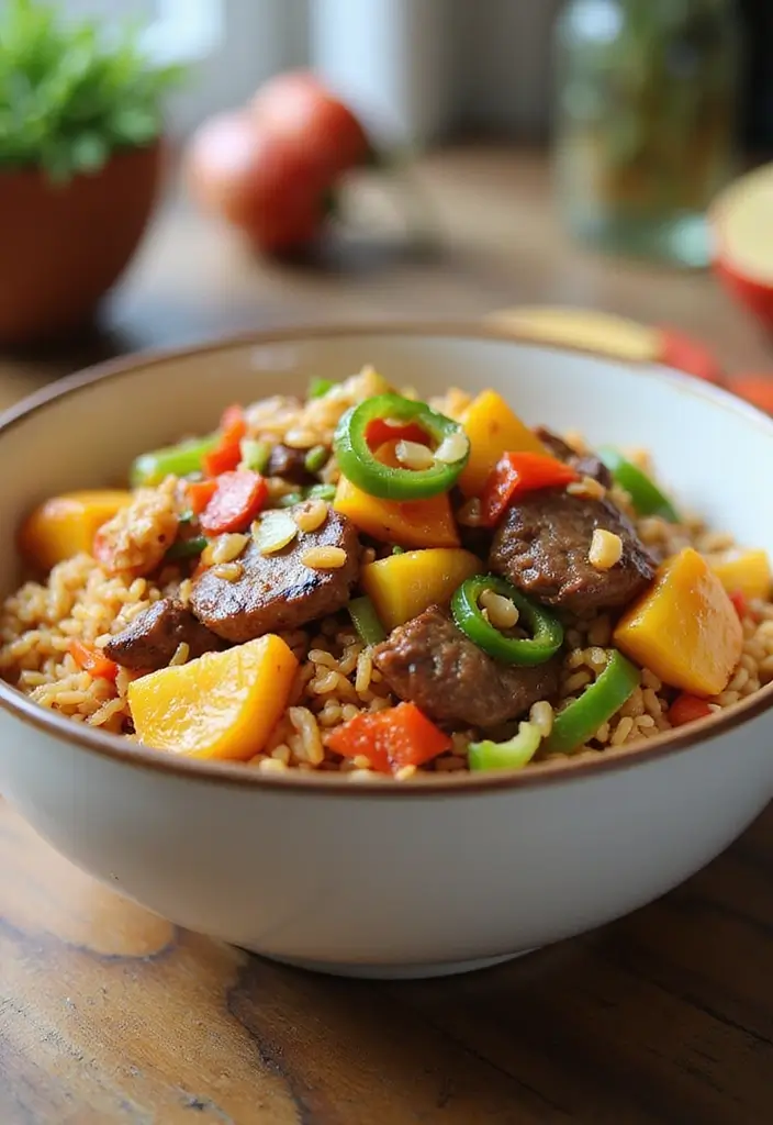 29 Steak Fried Rice Recipes That Beat Takeout Every Time - 19. Sweet and Sour Steak Fried Rice