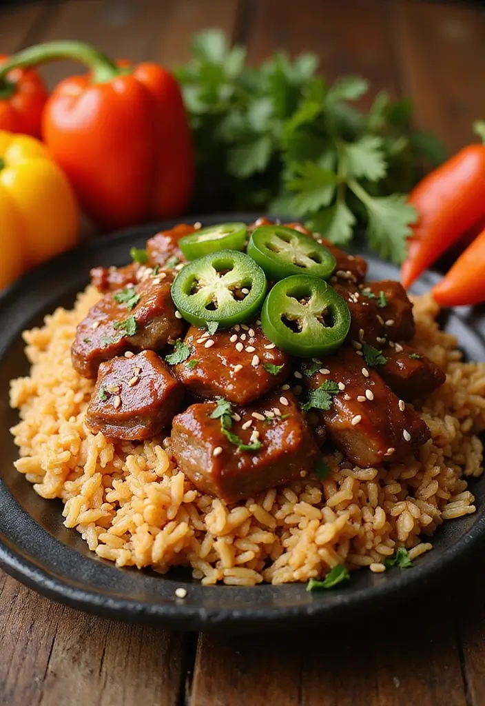 29 Steak Fried Rice Recipes That Beat Takeout Every Time - 2. Spicy Teriyaki Steak Fried Rice