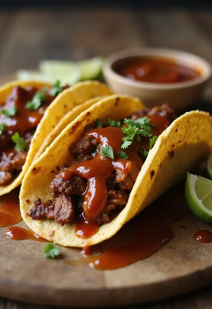 30 BBQ Brisket Taco Recipes That Change Taco Night - 18. Brisket Tacos with Smoky BBQ Dressing