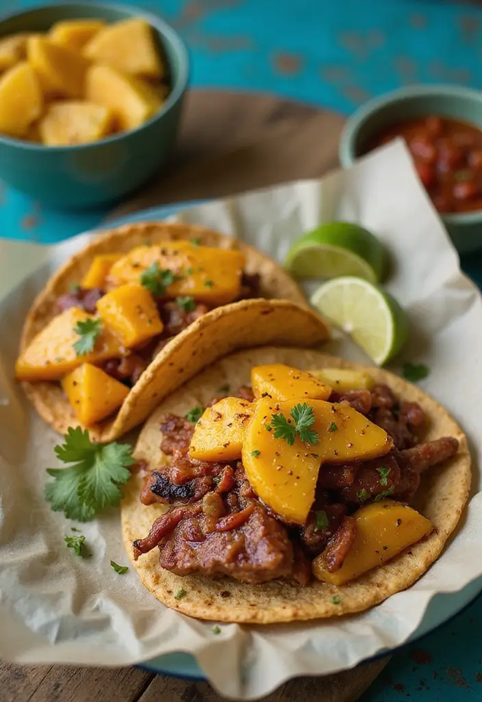 30 BBQ Brisket Taco Recipes That Change Taco Night - 29. BBQ Brisket Tacos with Grilled Pineapple