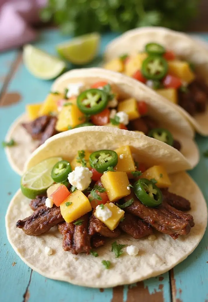 30 BBQ Brisket Taco Recipes That Change Taco Night - 3. Brisket Tacos with Pineapple Salsa