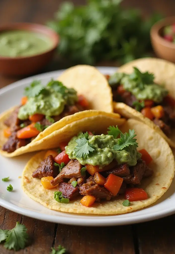 30 BBQ Brisket Taco Recipes That Change Taco Night - 30. BBQ Brisket Tacos with Fresh Herb Chimichurri