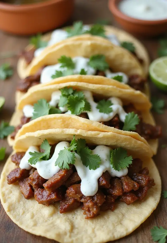 30 BBQ Brisket Taco Recipes That Change Taco Night - 4. BBQ Brisket Tacos with Cilantro Lime Sauce