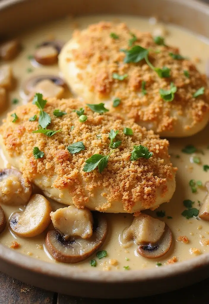 30 Chicken Casserole Recipes That Feel Like Comfort in a Pan - 10. Creamy Chicken and Mushroom Casserole