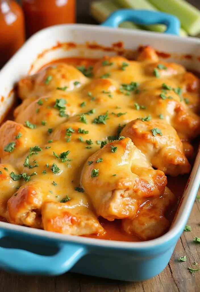 30 Chicken Casserole Recipes That Feel Like Comfort in a Pan - 12. Buffalo Chicken Casserole