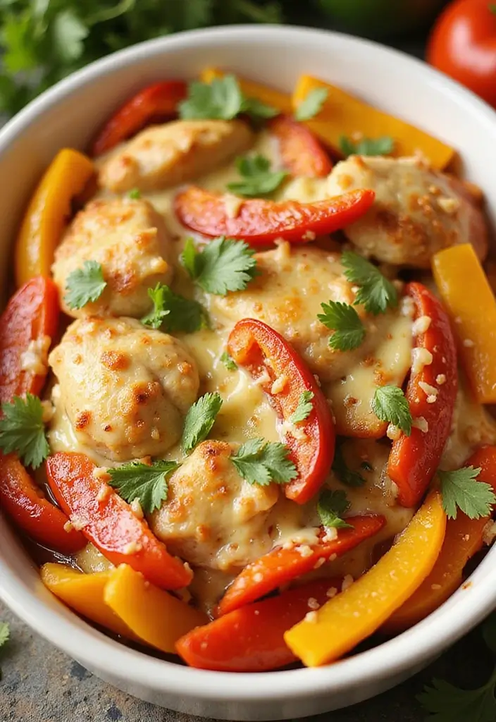 30 Chicken Casserole Recipes That Feel Like Comfort in a Pan - 25. Chicken and Bell Pepper Casserole