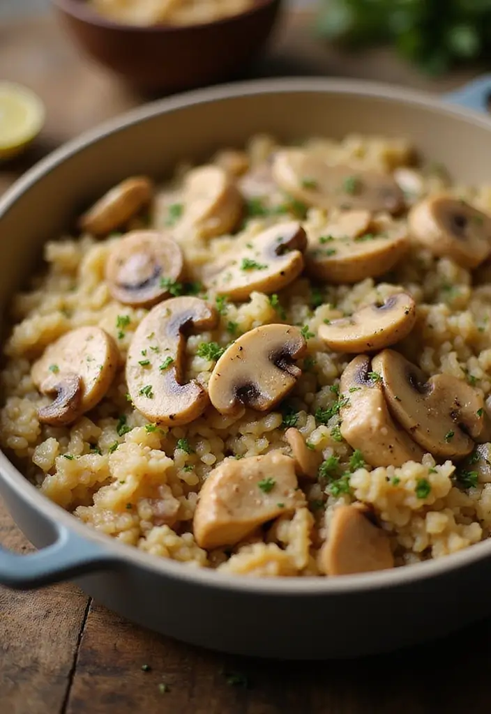 30 Chicken Casserole Recipes That Feel Like Comfort in a Pan - 29. Chicken and Mushroom Rice Casserole