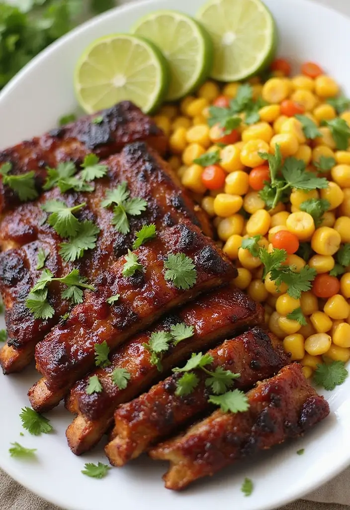 30 Game Day Rib Recipes That Are Finger-Lickin’ Good - 16. Cilantro Lime BBQ Ribs