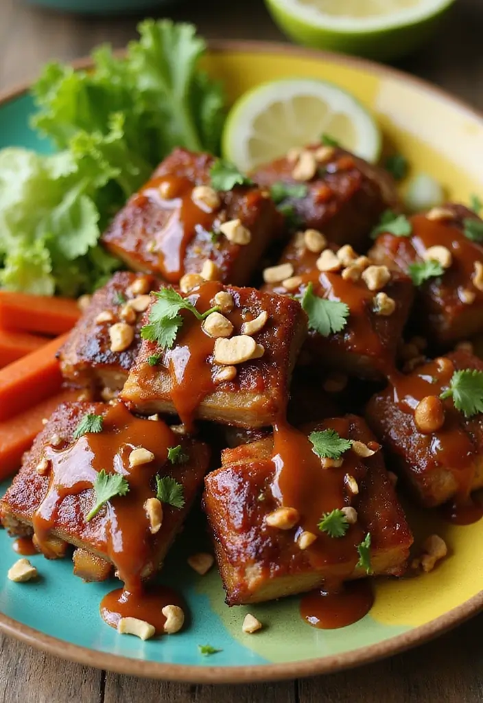 30 Game Day Rib Recipes That Are Finger-Lickin’ Good - 23. Thai Peanut BBQ Ribs