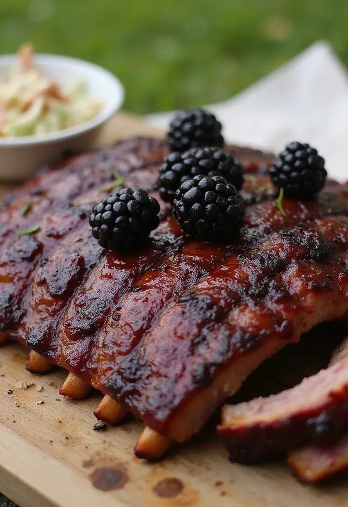 30 Game Day Rib Recipes That Are Finger-Lickin’ Good - 25. BBQ Blackberry Glazed Ribs