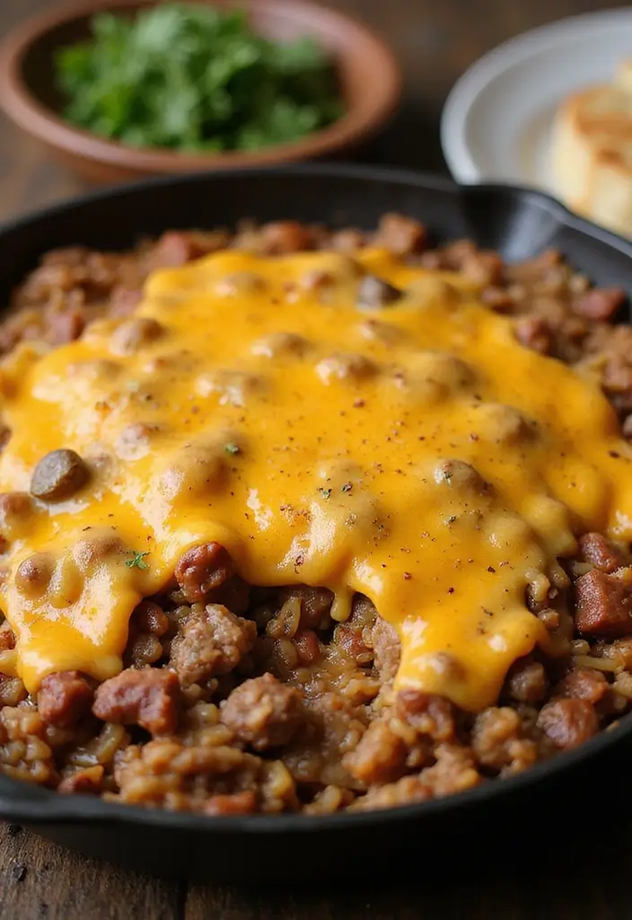 30 Ground Beef Skillet Recipes That Are Weeknight Winners - 13. Beef and Rice Casserole Skillet