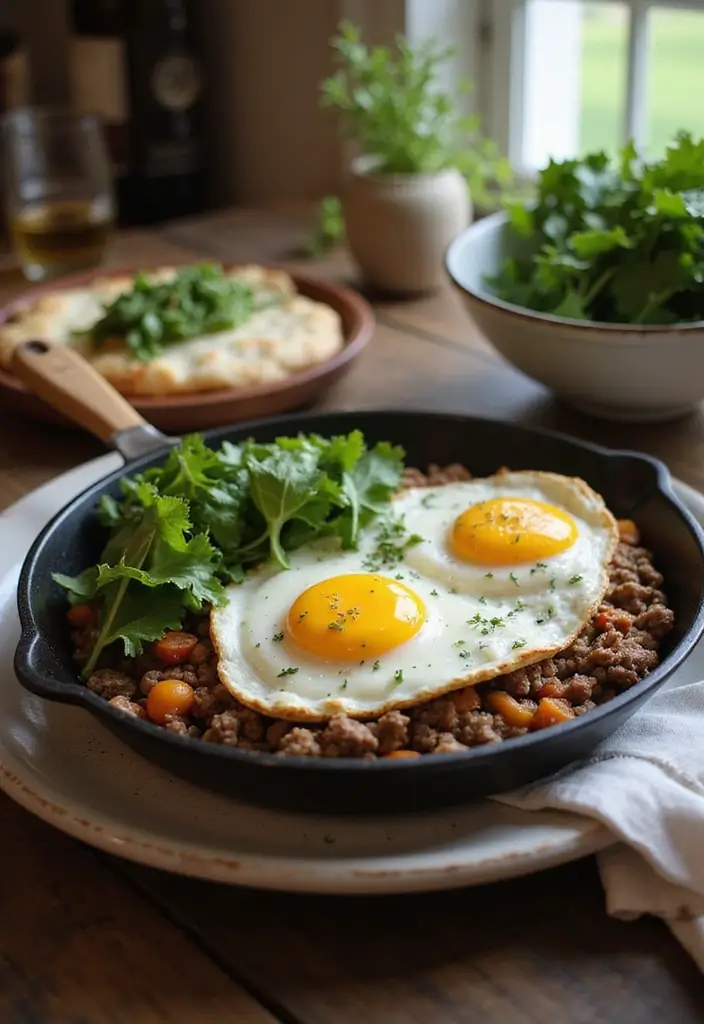 30 Ground Beef Skillet Recipes That Are Weeknight Winners - 15. Ground Beef and Egg Skillet