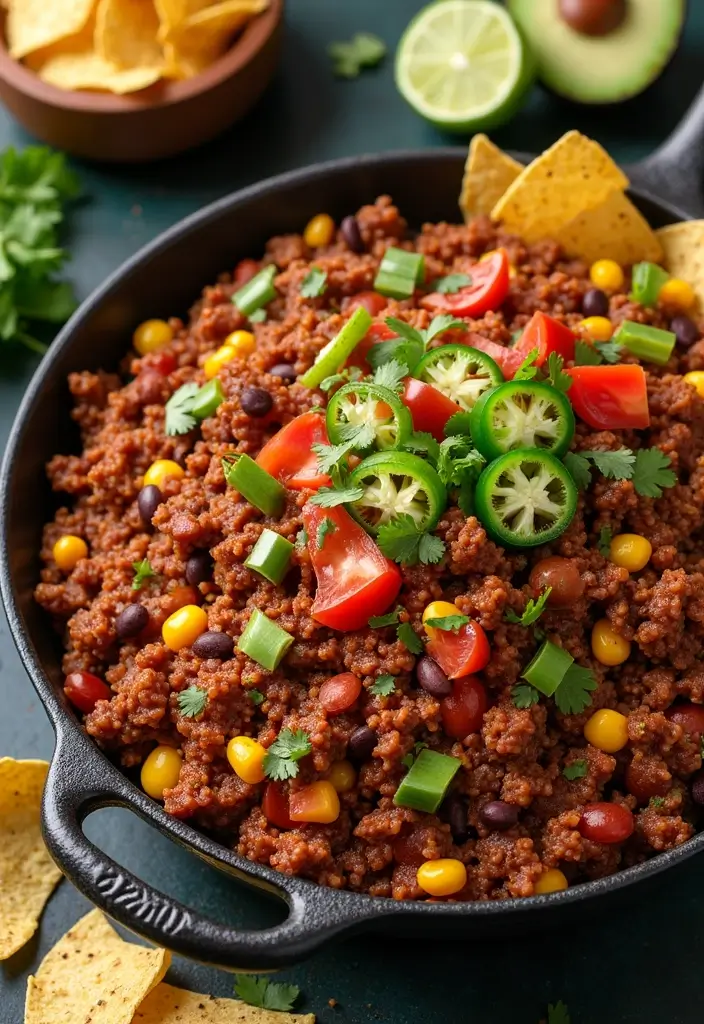 30 Ground Beef Skillet Recipes That Are Weeknight Winners - 2. Spicy Beef Tacos Skillet