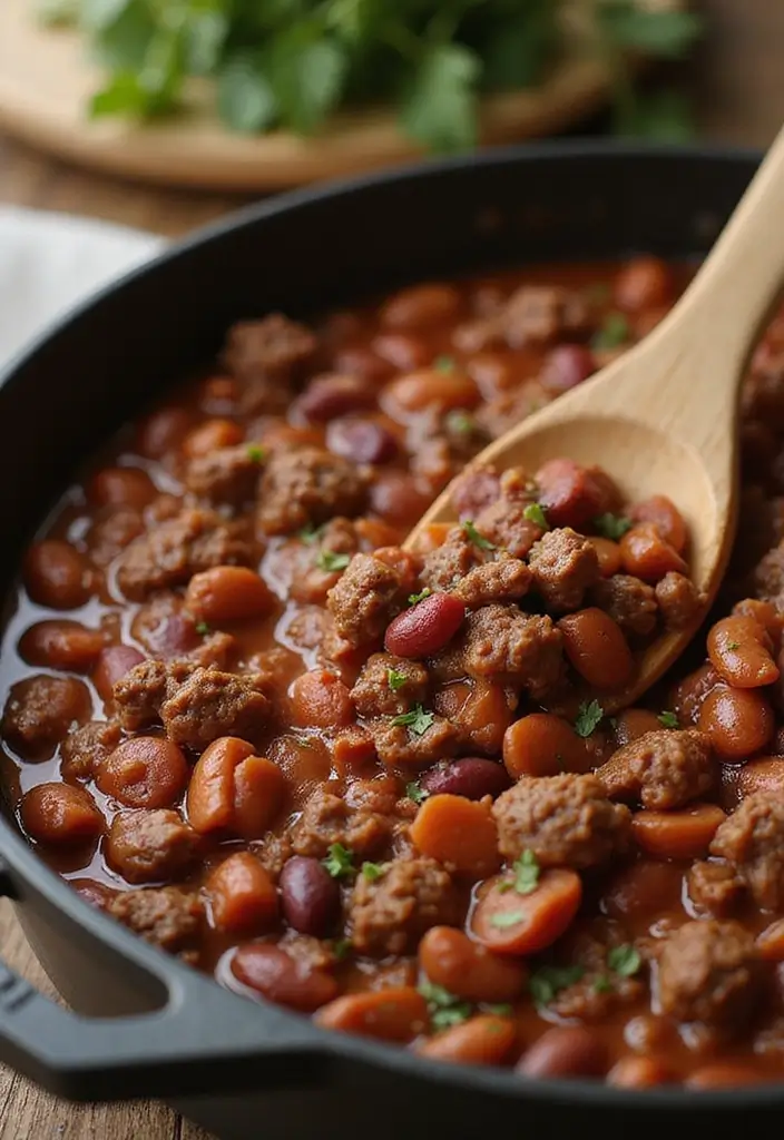 30 Ground Beef Skillet Recipes That Are Weeknight Winners - 25. Beef and Bean Chili Skillet