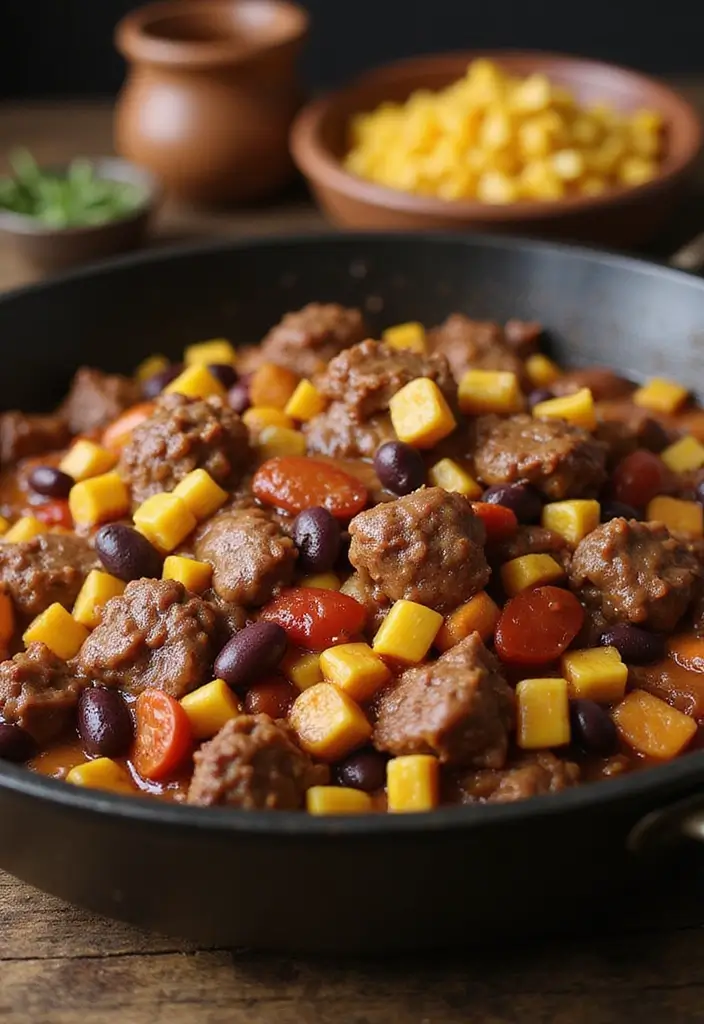 30 Ground Beef Skillet Recipes That Are Weeknight Winners - 6. BBQ Beef and Bean Skillet
