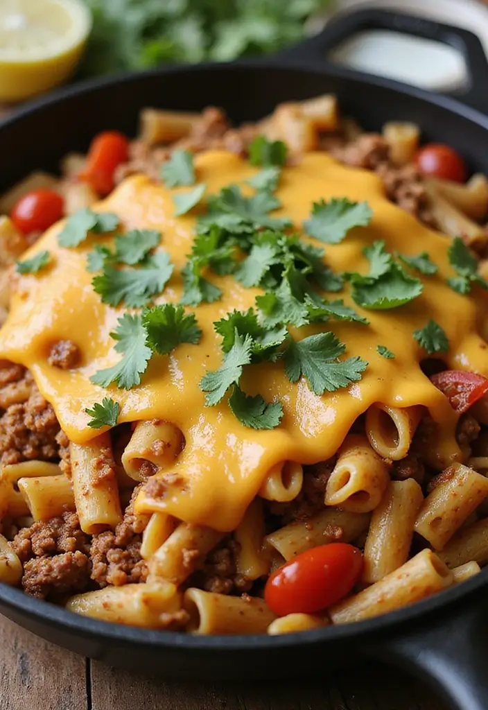 30 Ground Meat Skillet Recipes That Make Busy Nights Easy - 2. One-Pan Taco Pasta