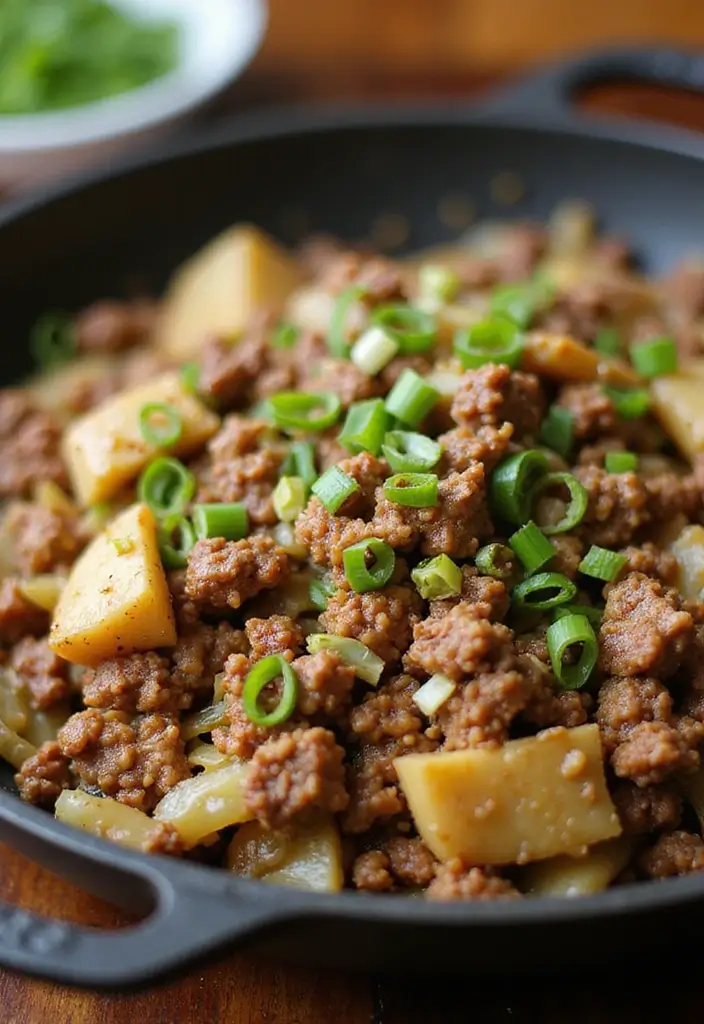 30 Ground Meat Skillet Recipes That Make Busy Nights Easy - 29. Ground Beef and Cabbage Stir-Fry