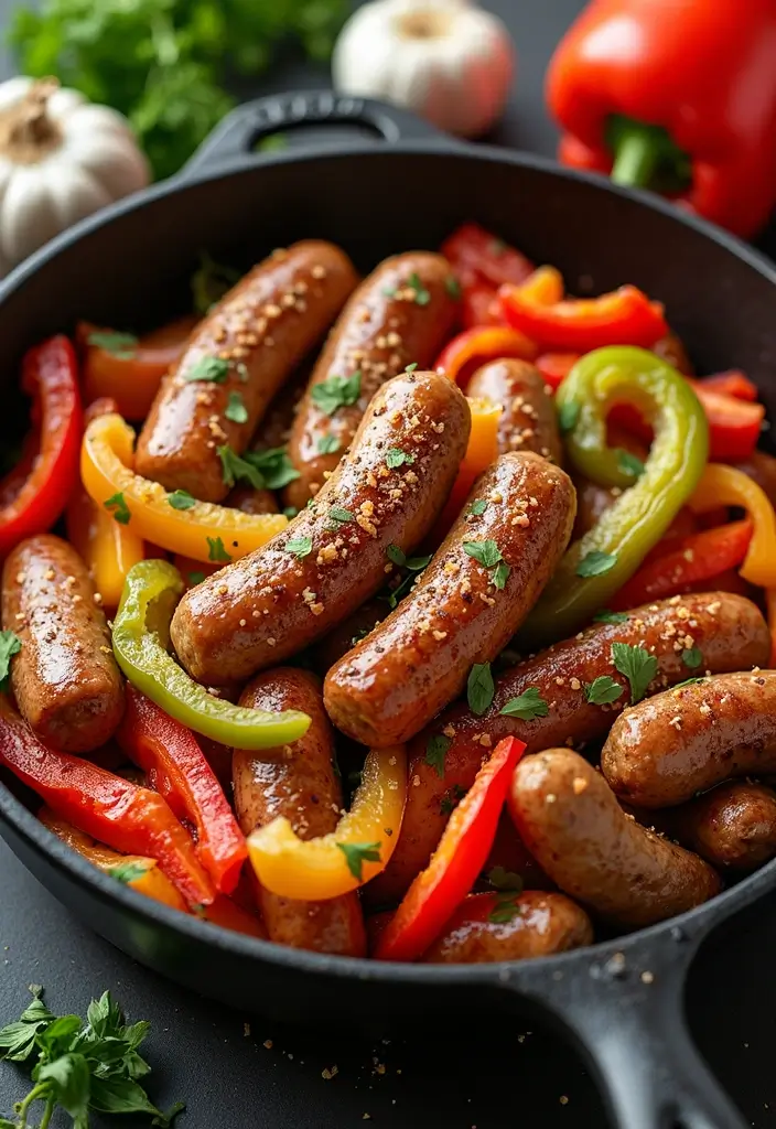 30 Ground Meat Skillet Recipes That Make Busy Nights Easy - 3. Italian Sausage and Peppers Skillet