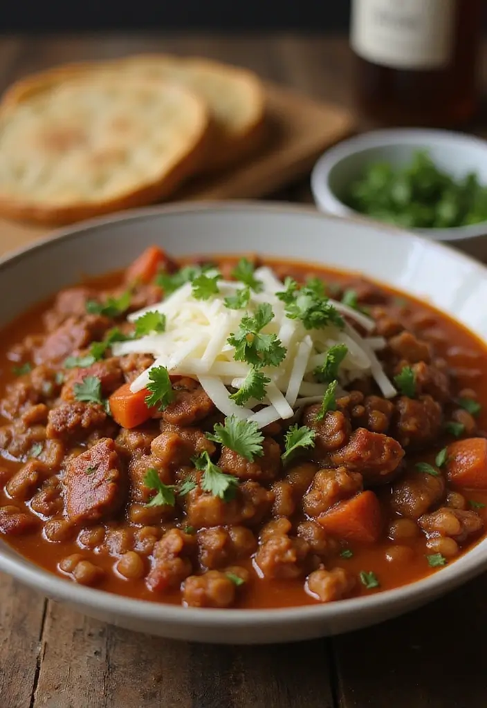 30 Ground Meat Skillet Recipes That Make Busy Nights Easy - 30. Ground Beef and Lentil Chili