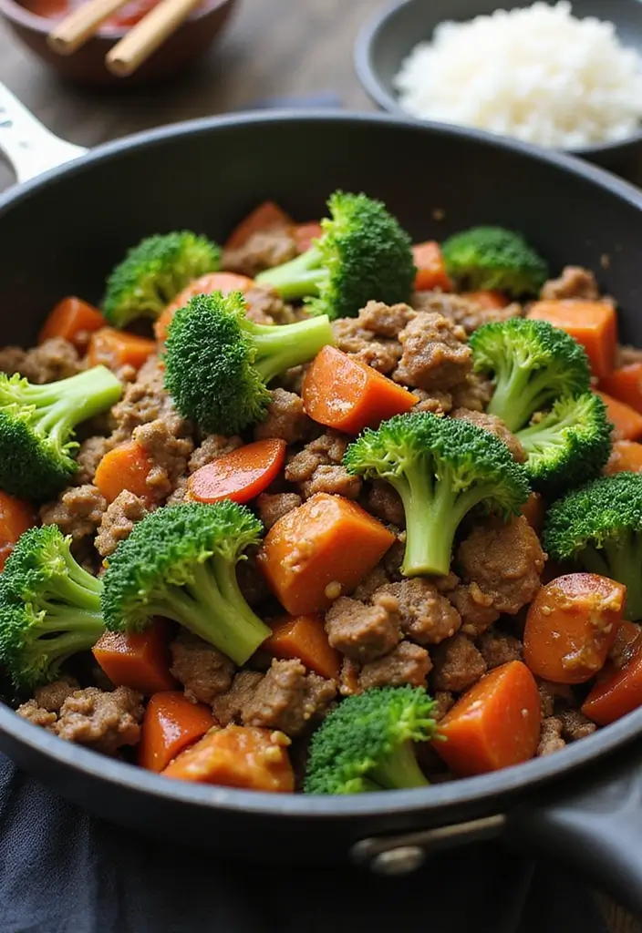 30 Ground Meat Skillet Recipes That Make Busy Nights Easy - 6. Ground Beef and Broccoli Stir-Fry