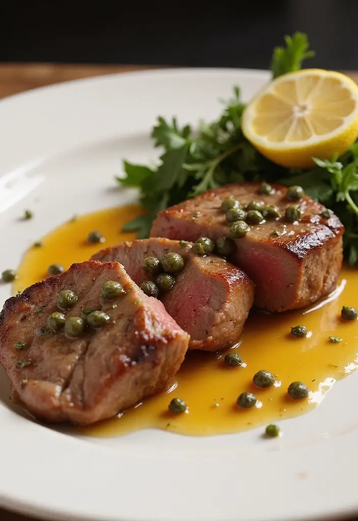 30 Sirloin Steak Recipes That Hit the Perfect Balance - 20. Sirloin Steak with Lemon-Caper Sauce