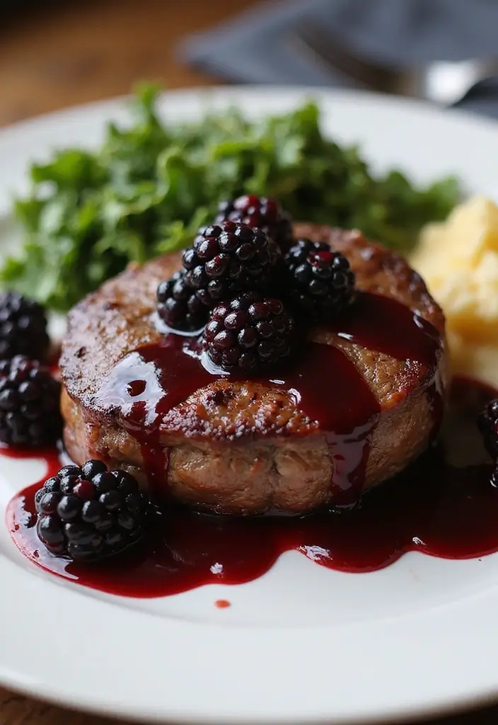 30 Sirloin Steak Recipes That Hit the Perfect Balance - 29. Sirloin Steak with Blackberry Reduction