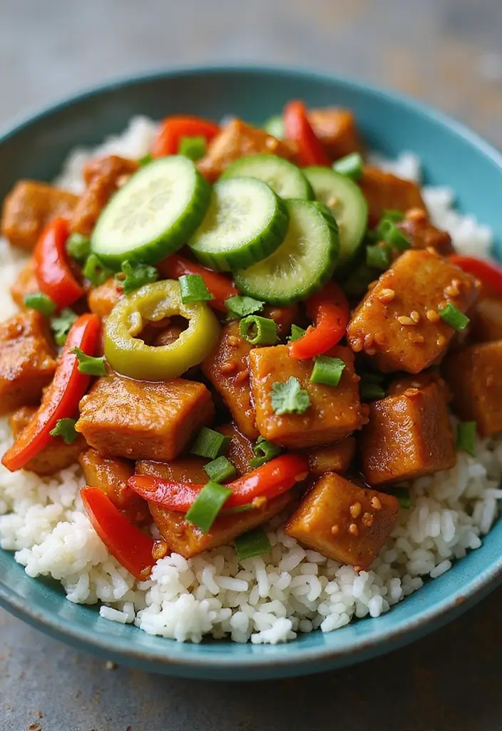 30 Slow Cooker Pork Recipes That Practically Cook Themselves - 21. Spicy Pork and Rice Bowl