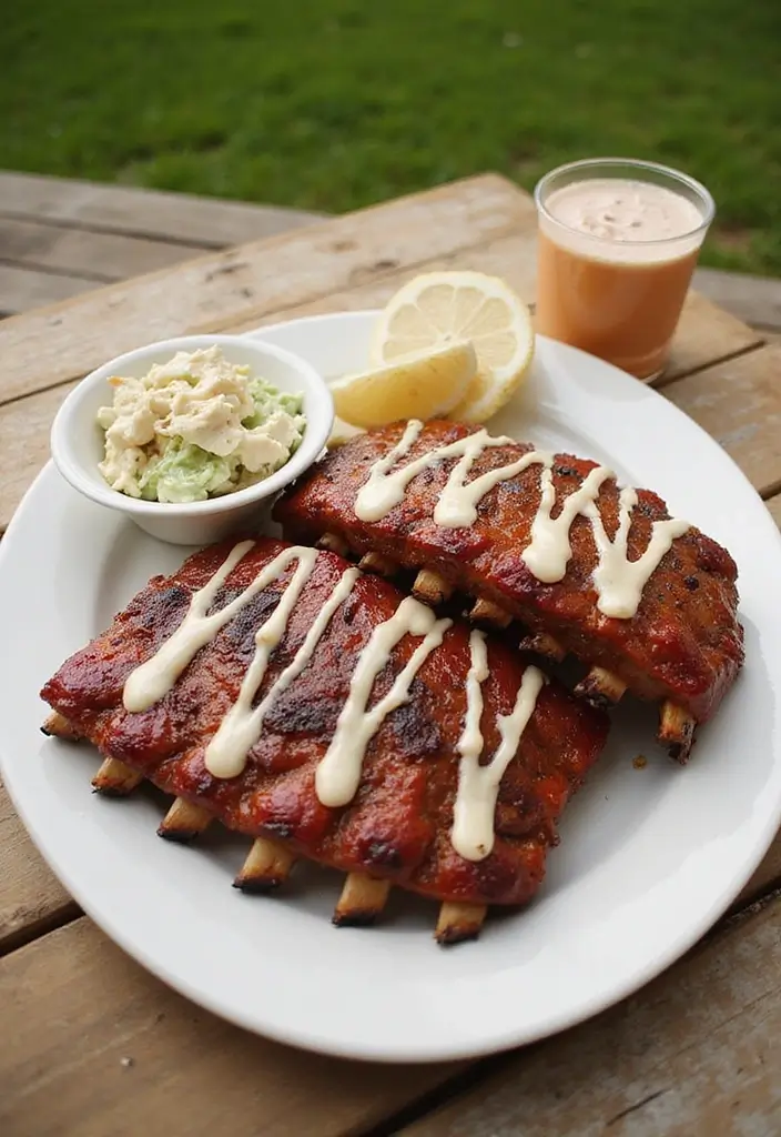 30 Smoked Rib Dinner Recipes That Steal the Show - 11. Alabama White Sauce Smoked Ribs