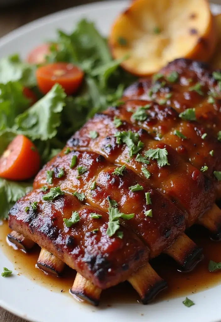 30 Smoked Rib Dinner Recipes That Steal the Show - 13. Sweet and Smoky Peach Glazed Ribs