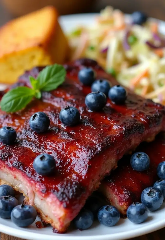 30 Smoked Rib Dinner Recipes That Steal the Show - 25. BBQ Blueberry Smoked Ribs