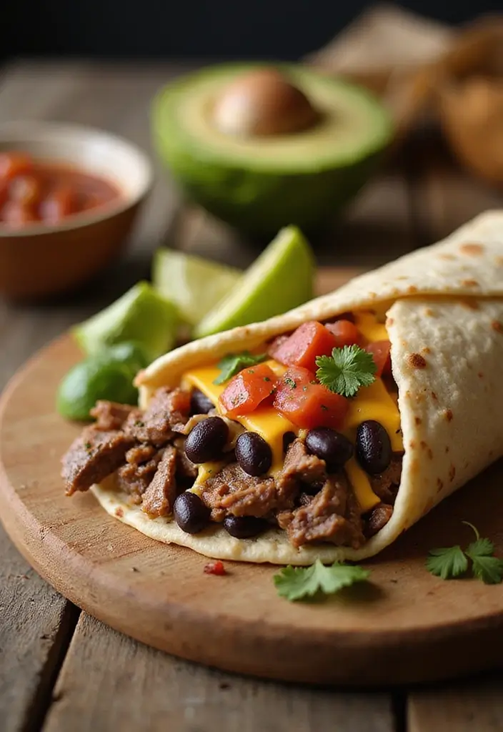 30 Steak Burrito Recipes That Pack Bold, Delicious Flavor - 16. Frijoles Negros y Steak Burrito