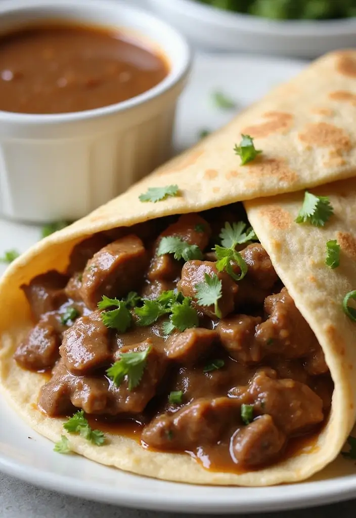 30 Steak Burrito Recipes That Pack Bold, Delicious Flavor - 21. Beef Stroganoff Burrito