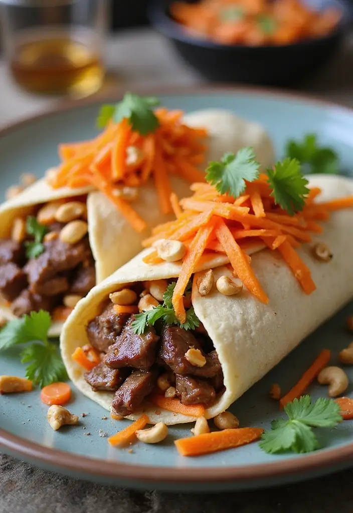 30 Steak Burrito Recipes That Pack Bold, Delicious Flavor - 23. Thai Steak Burrito