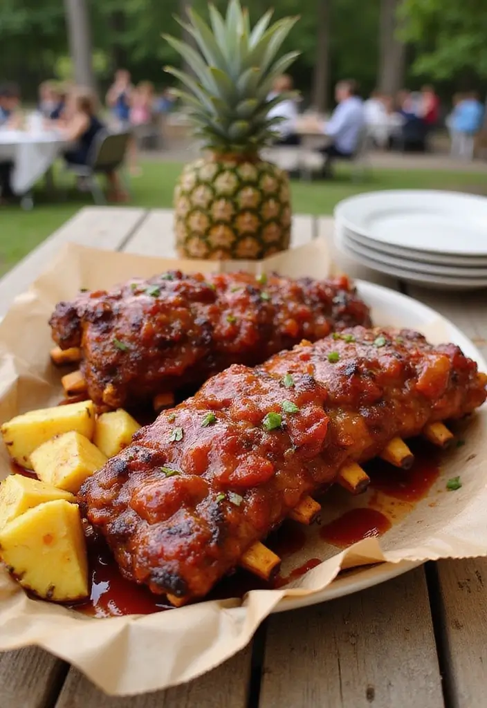 30 Sweet and Tangy Pork Rib Recipes That Steal the Show - 22. Sweet Chili Pineapple Ribs